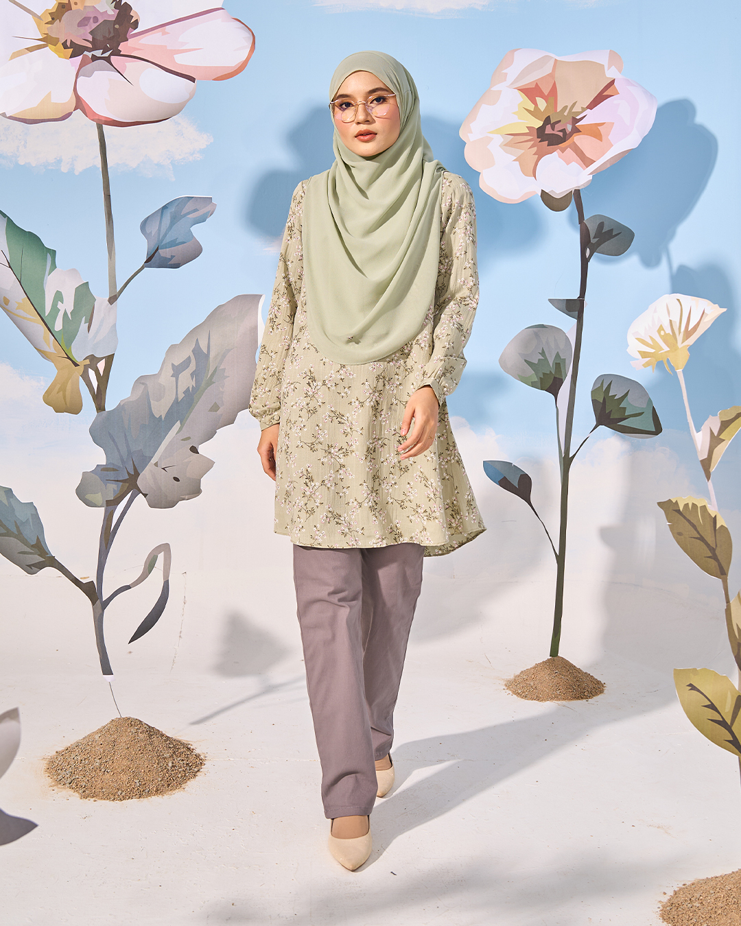 Blouse Lyana Laluna X MCC - Sage Green
