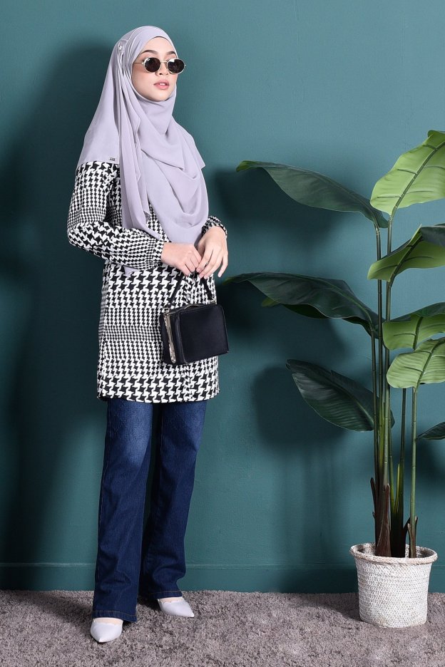 Blouse Mono Atiya - Black Gingham