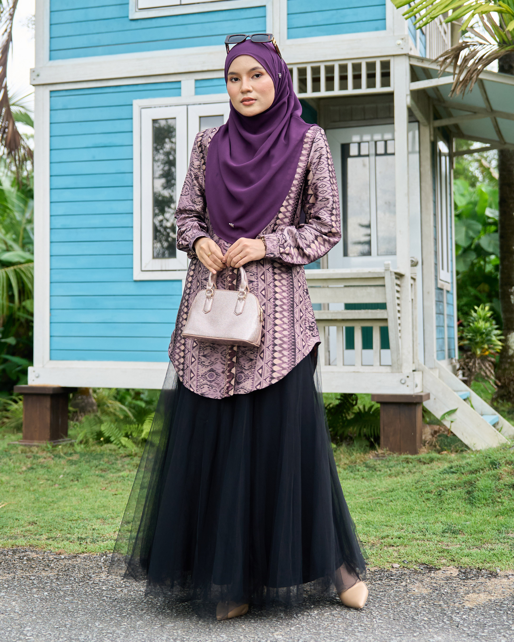 Blouse Nafa - Vintage Oriana Polka Peony Series
