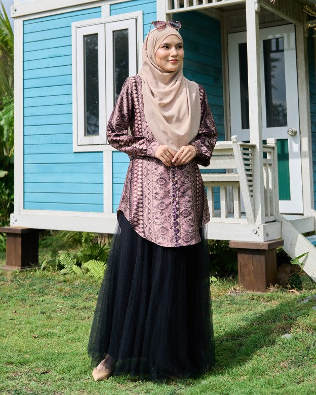 Blouse Nafa - Vintage Oriana Polka Peony Series