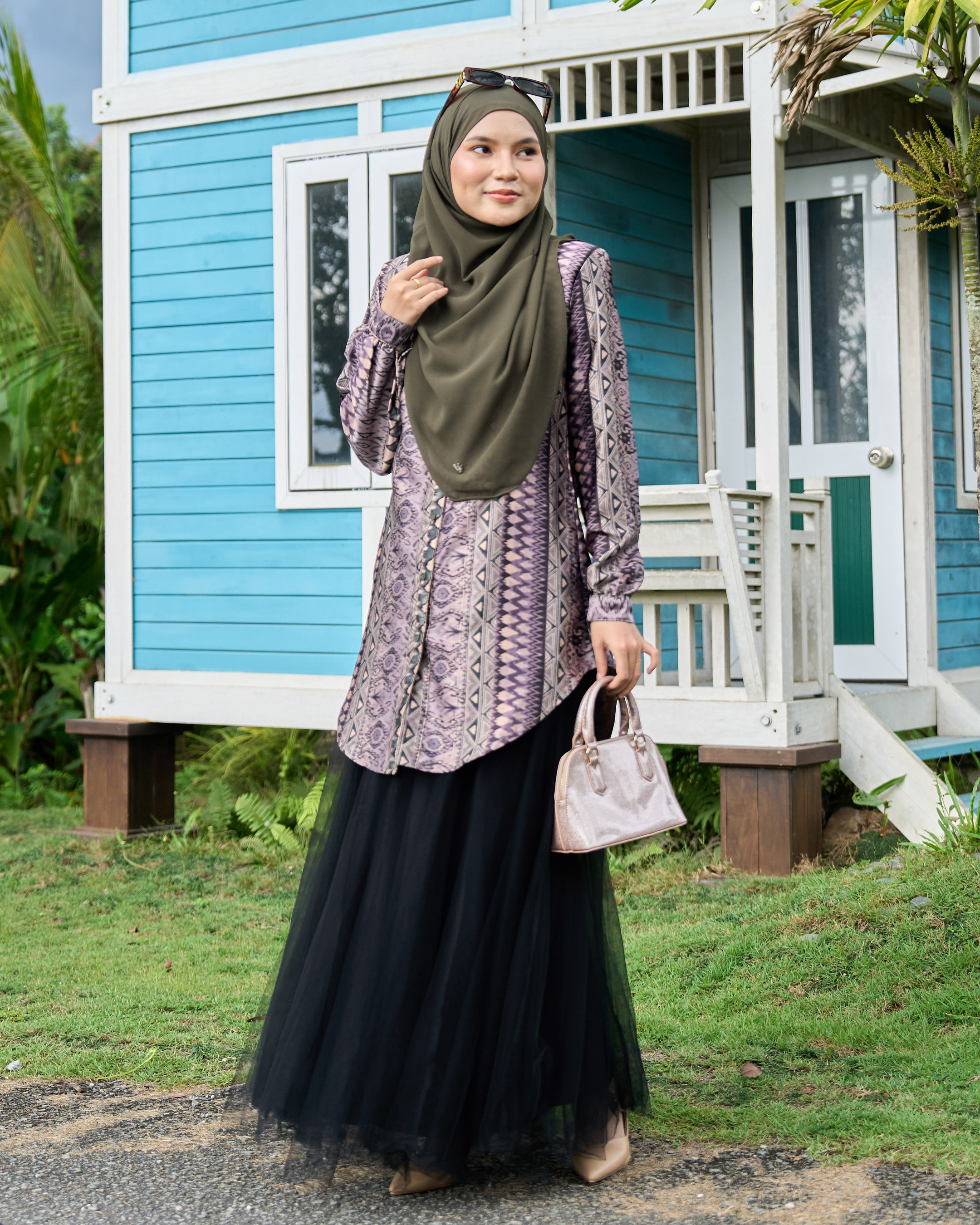 Blouse Nafa - Vintage Oriana Polka Peony Series