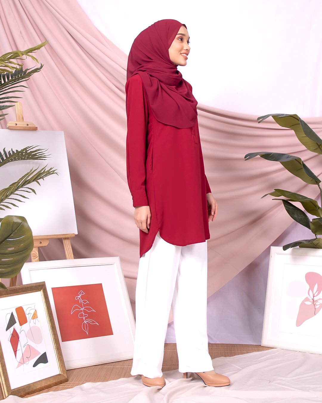 Blouse Natsumi - Ruby Red