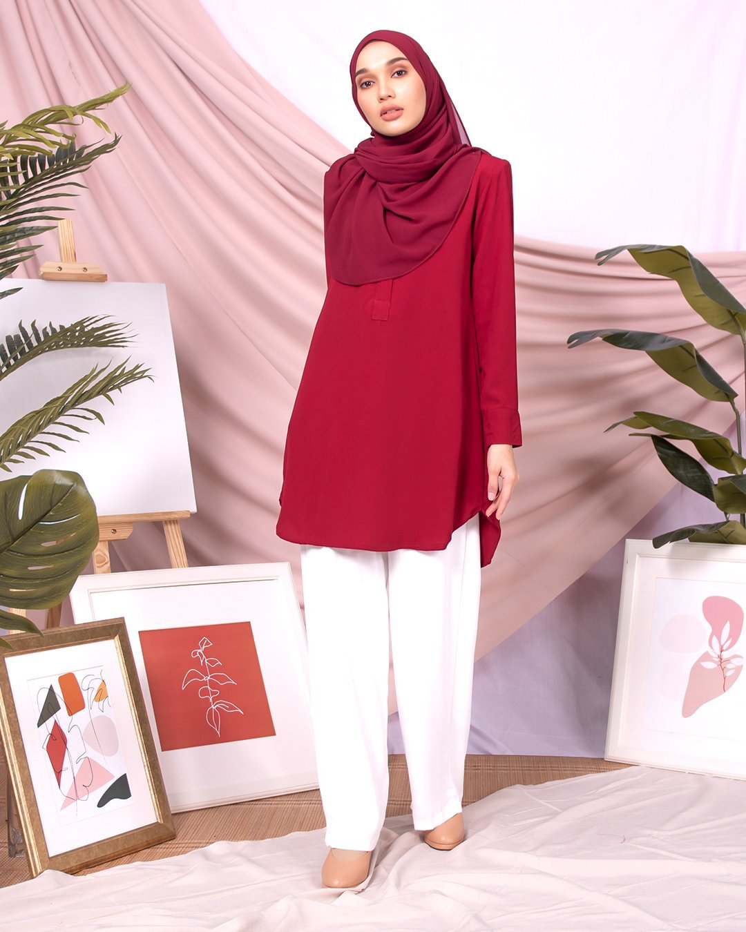 Blouse Natsumi - Ruby Red