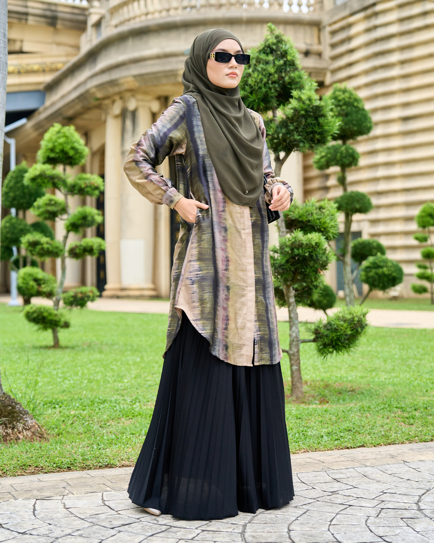 Blouse Naza- Aurora Moss Green