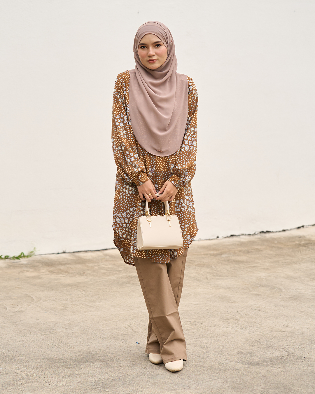 Blouse Nazuha - Brown Begonia