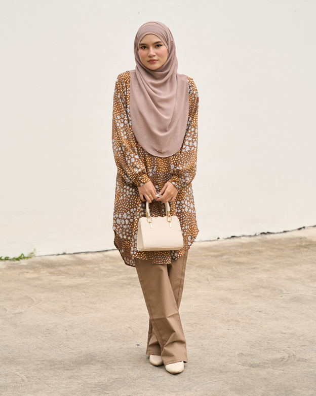 Blouse Nazuha - Brown Begonia