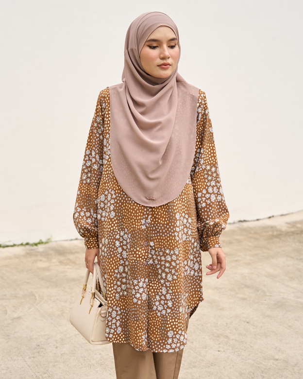 Blouse Nazuha - Brown Begonia