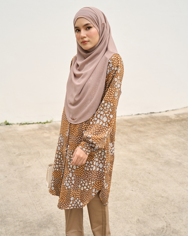 Blouse Nazuha - Brown Begonia