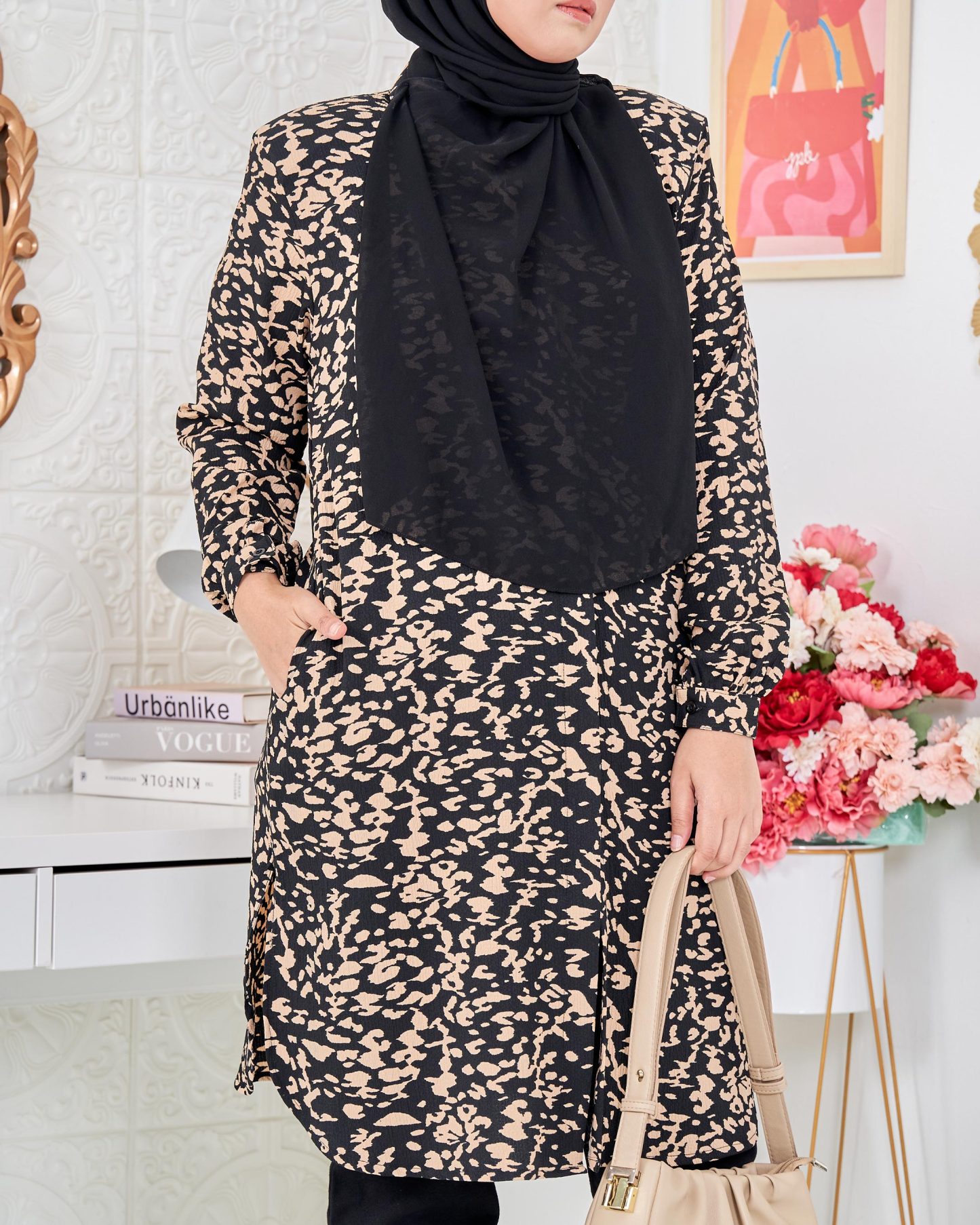 Blouse Nazuha - Blackie Coral