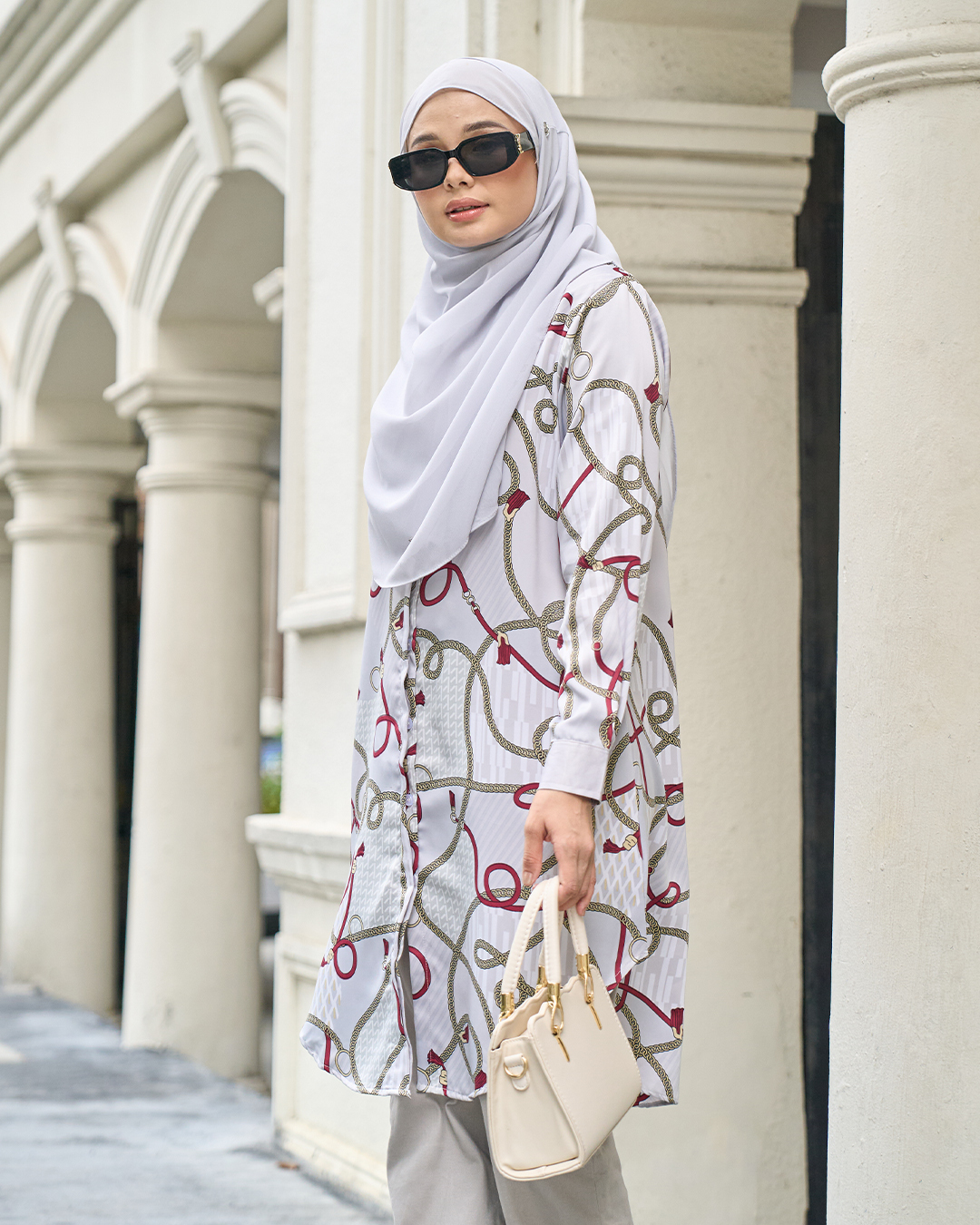 Blouse Nazuha – Chain Grey