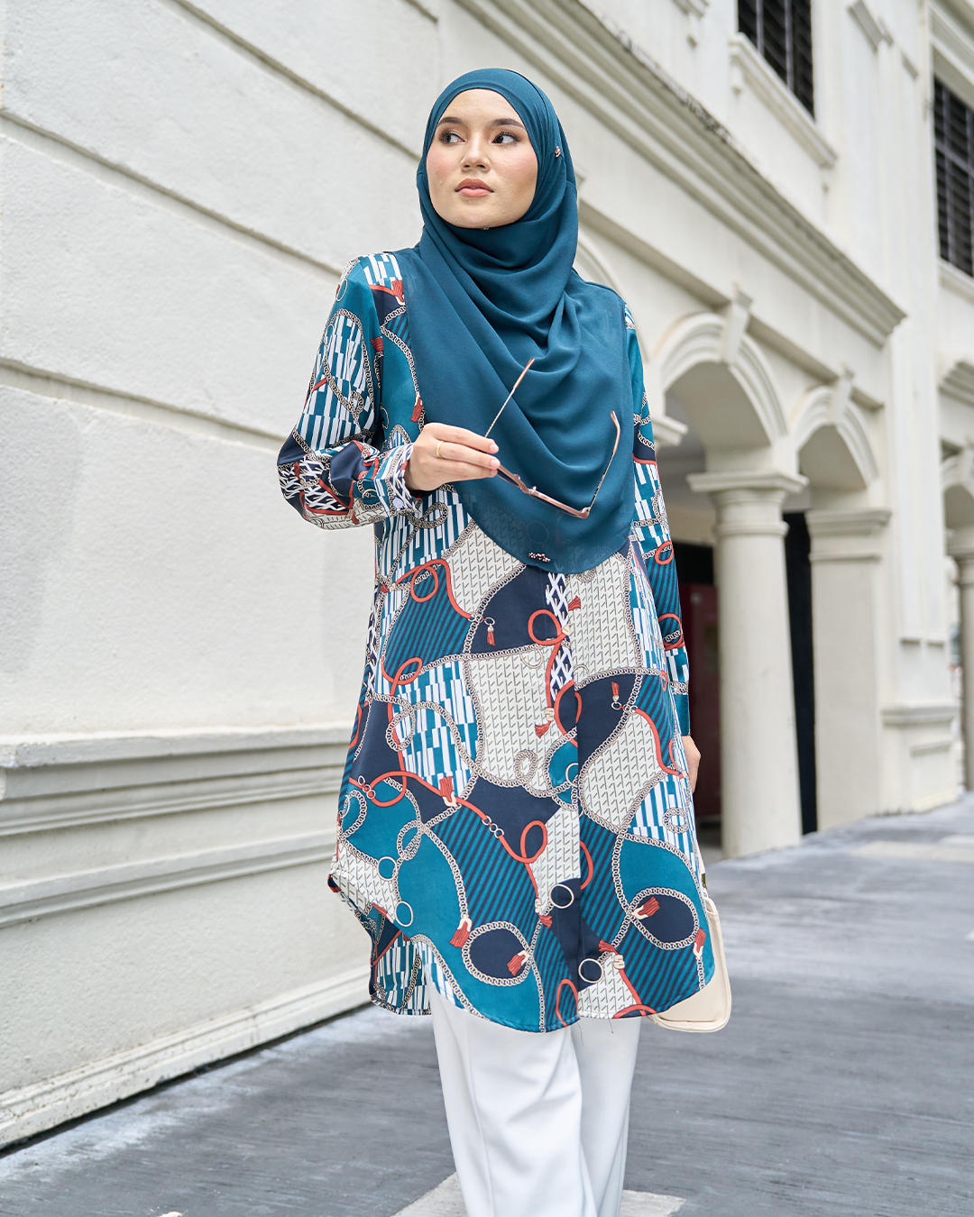 Blouse Nazuha – Chain Teal