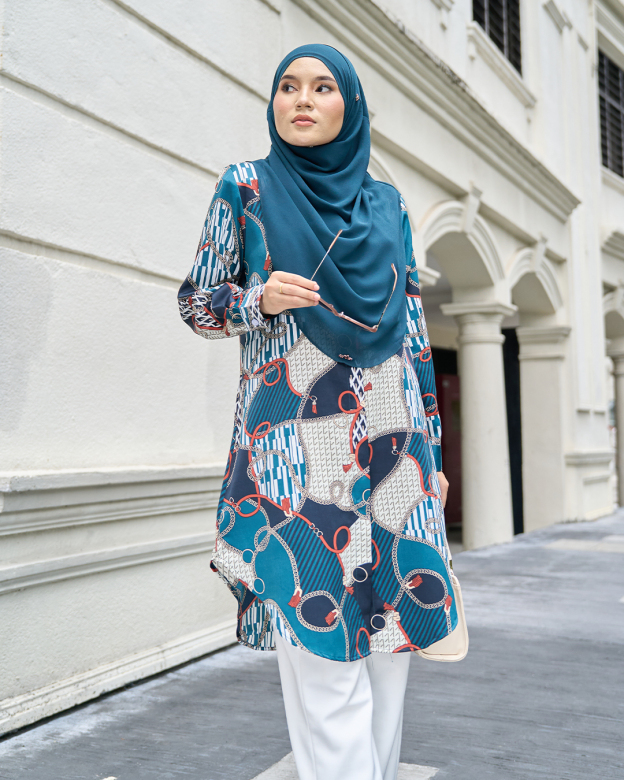 Blouse Nazuha – Chain Teal