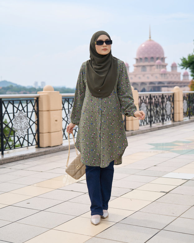 Blouse Nazuha - Grey Cirrus