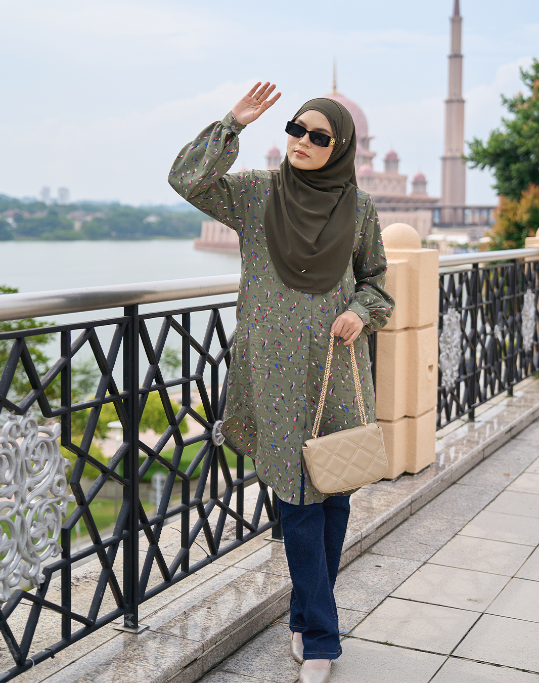 Blouse Nazuha - Grey Cirrus
