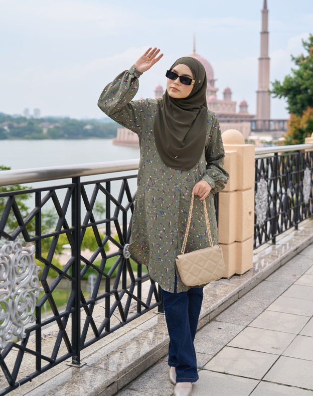 Blouse Nazuha - Grey Cirrus