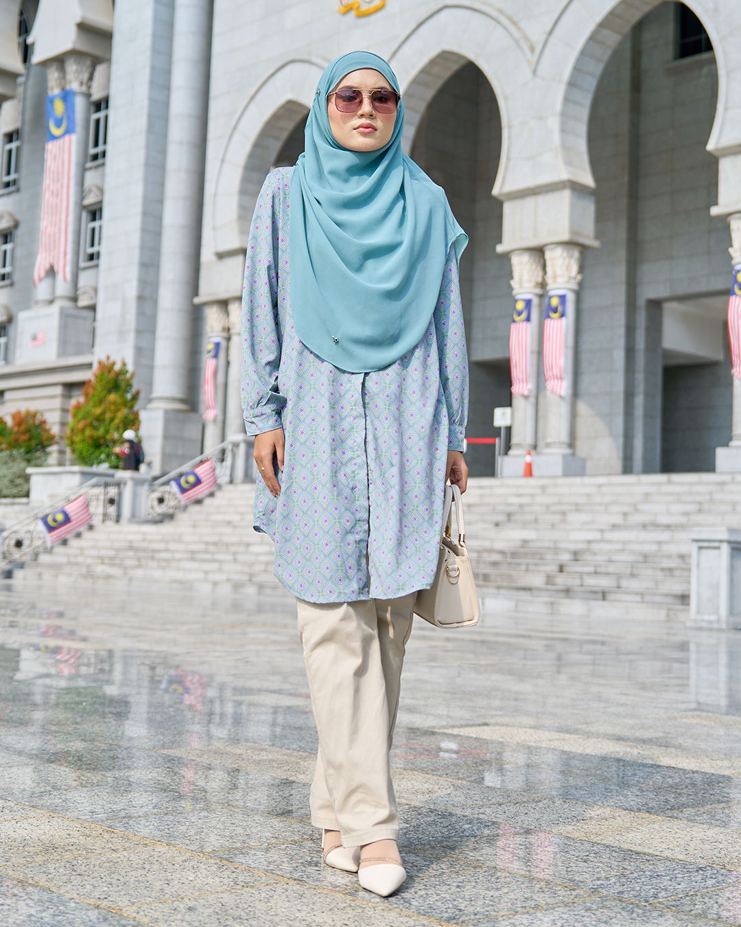 Blouse Nazuha - Monet Pewter