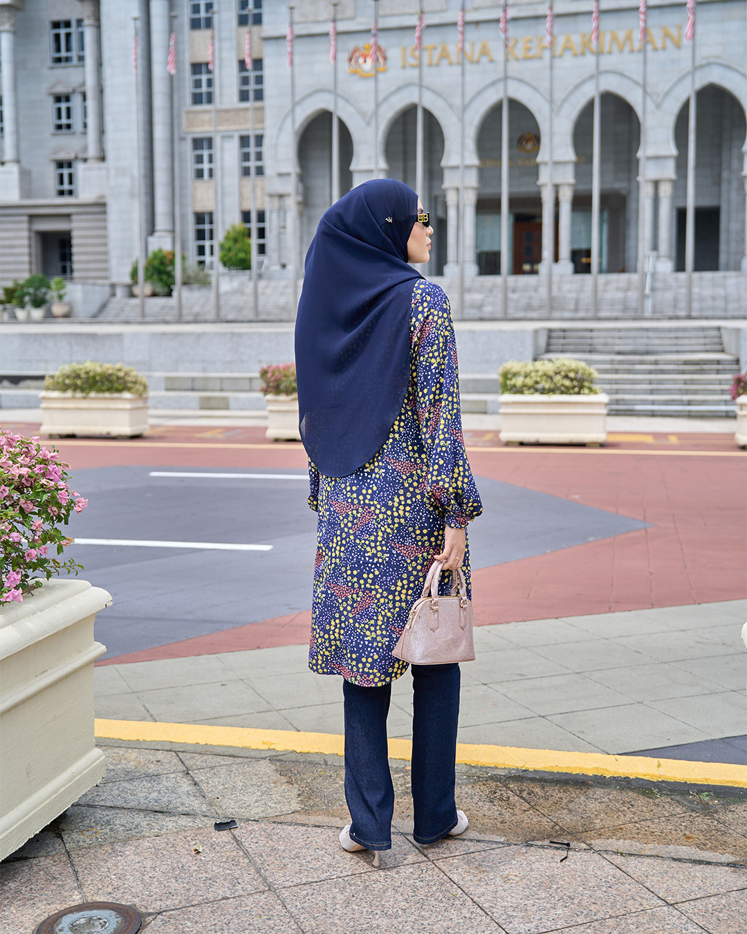 Blouse Nazuha - Navy Columbine