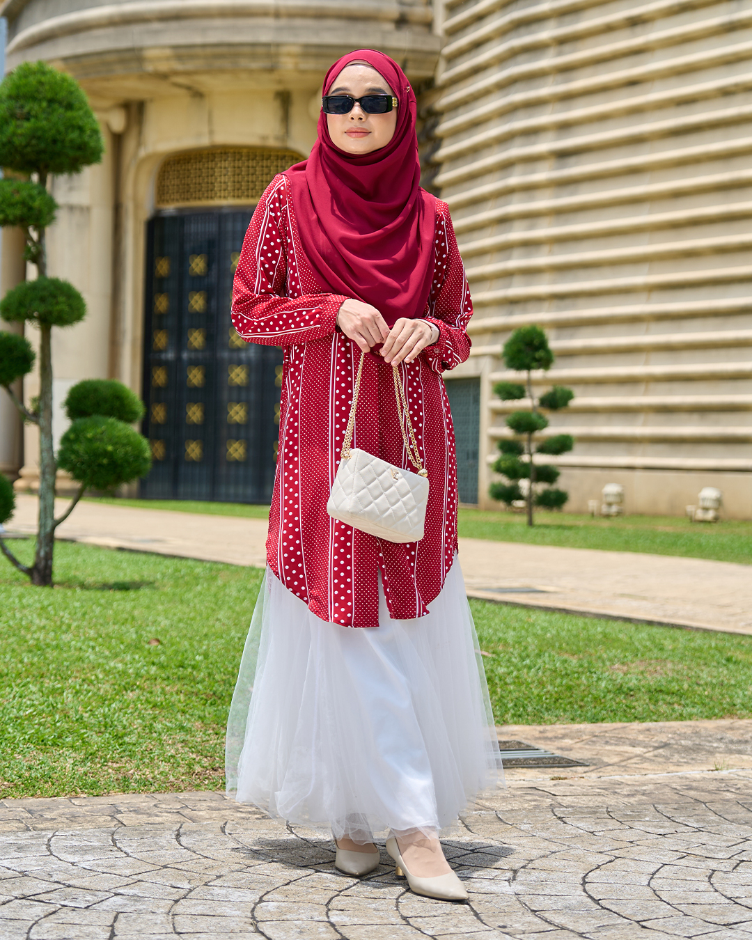 Blouse Nazuha - Octavia Maroon