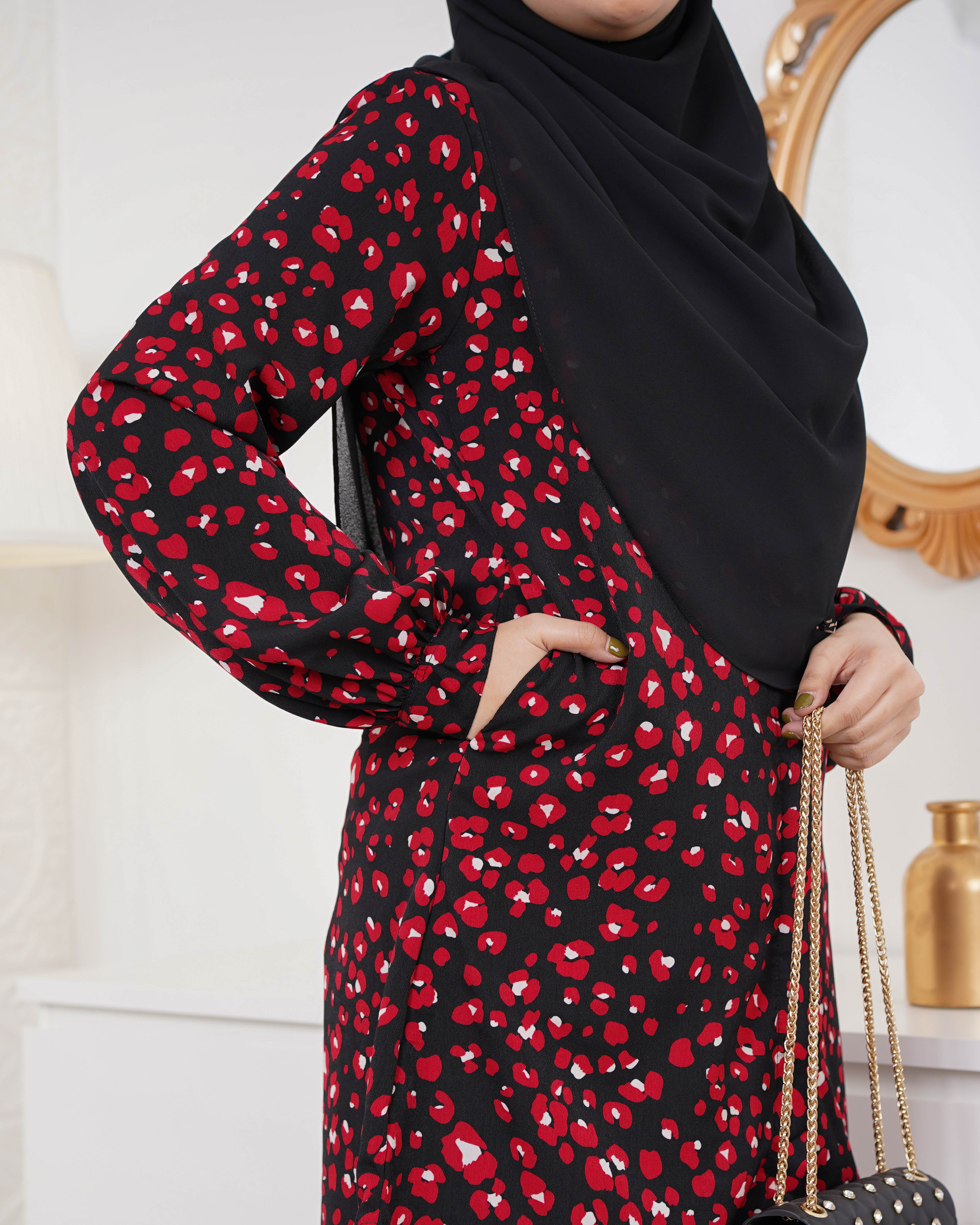 Blouse Nazuha - Ruby Leopard