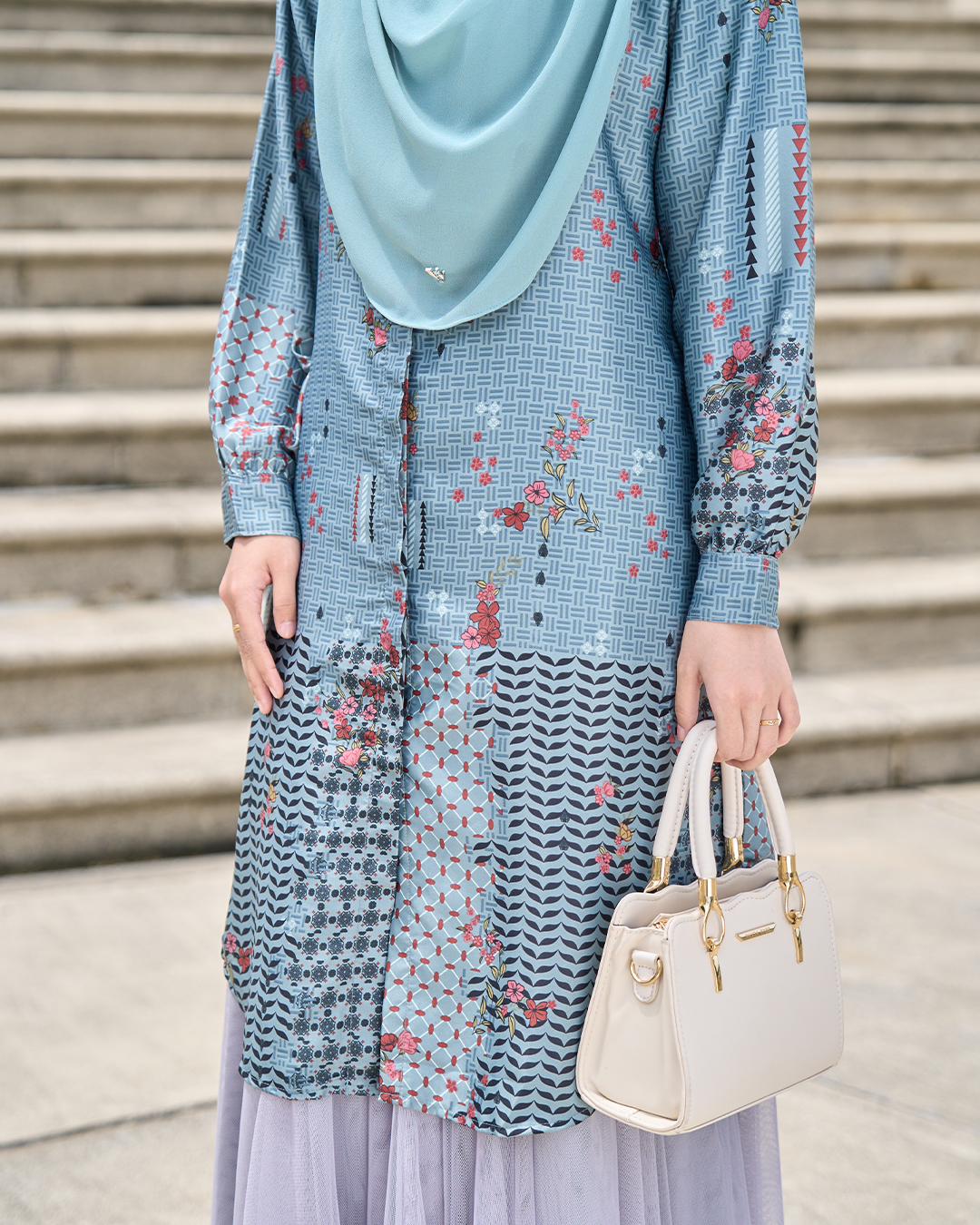 Blouse Nazuha - Savills Pewter