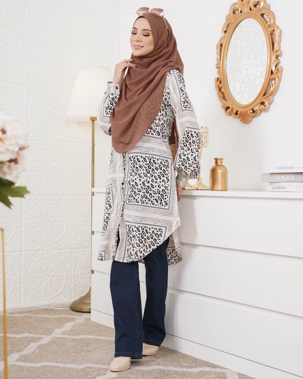 Blouse Nazuha - Snow Leopard