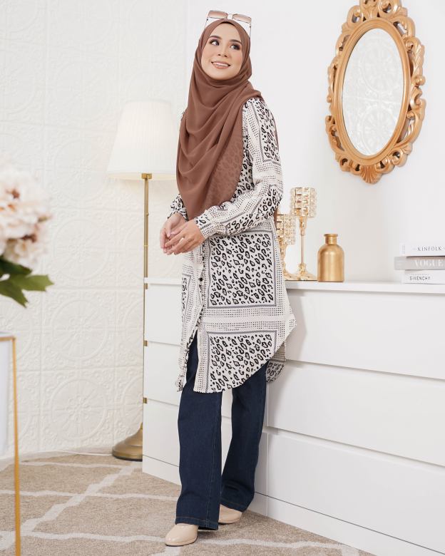 Blouse Nazuha - Snow Leopard