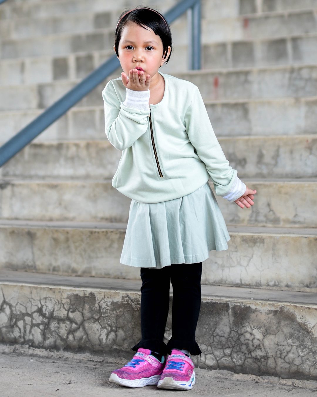 Blouse Activewear Pullover Adra Kids - Soft Minty