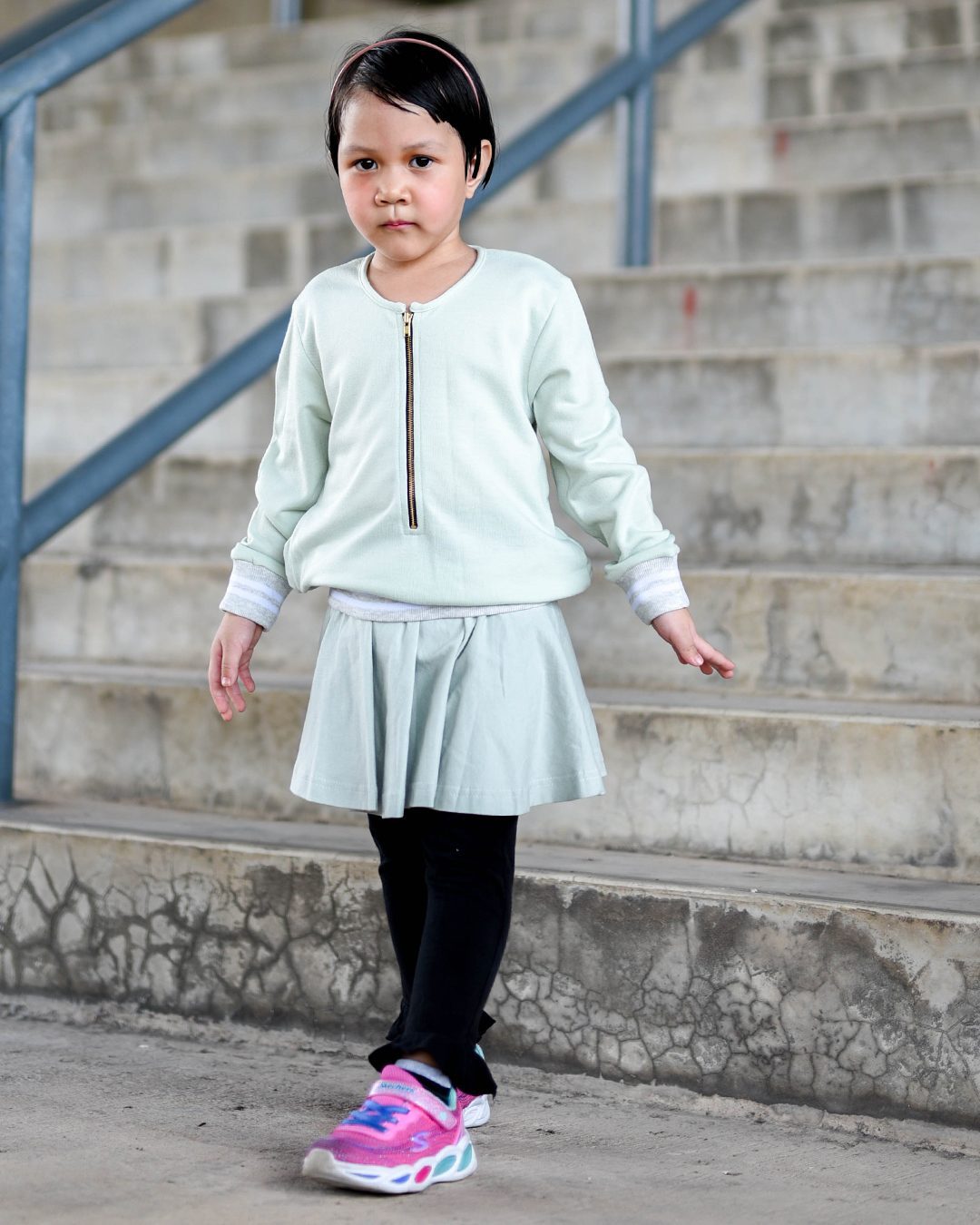 Blouse Activewear Pullover Adra Kids - Soft Minty