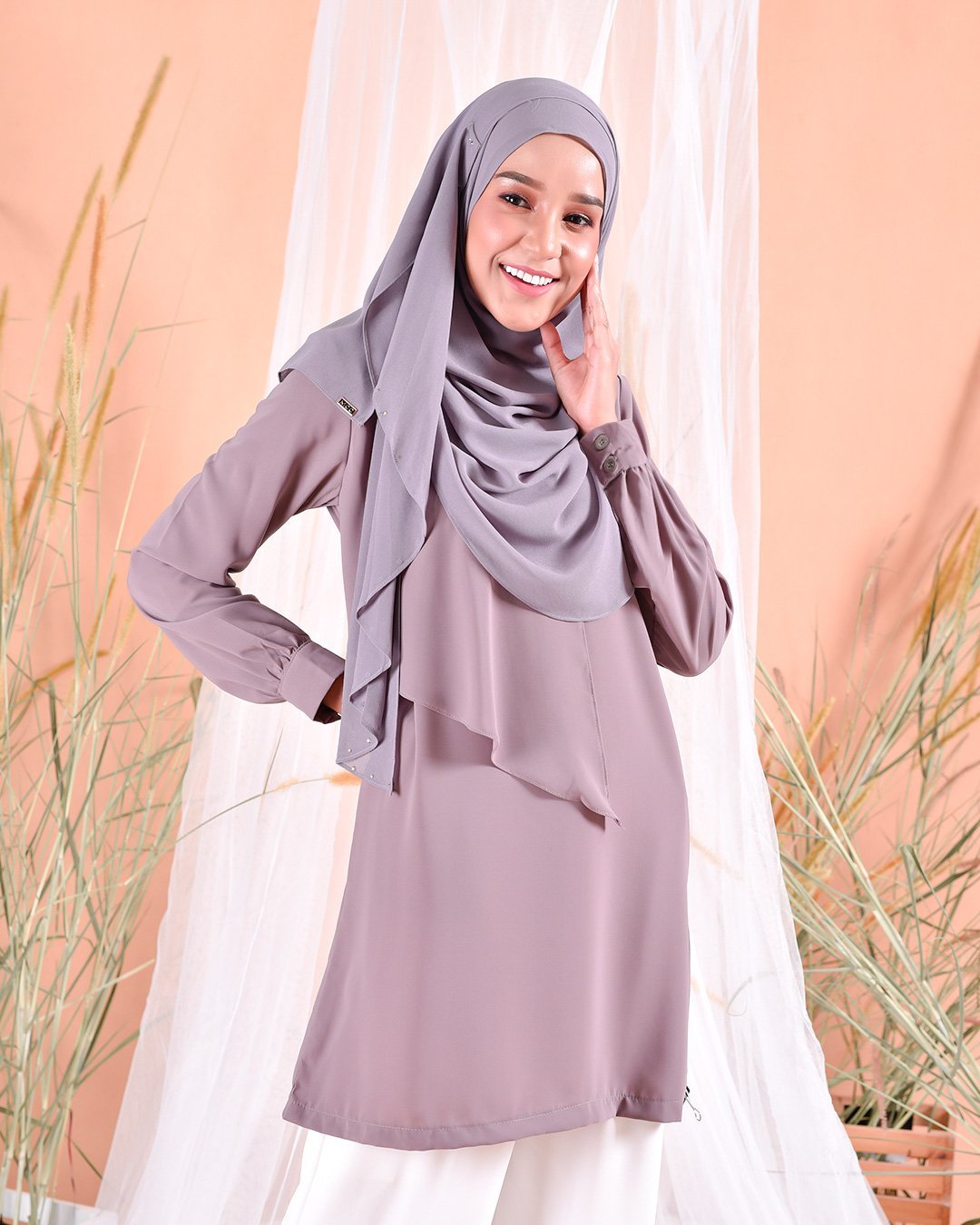 Blouse Ruffle Naomi - Lavender Purple