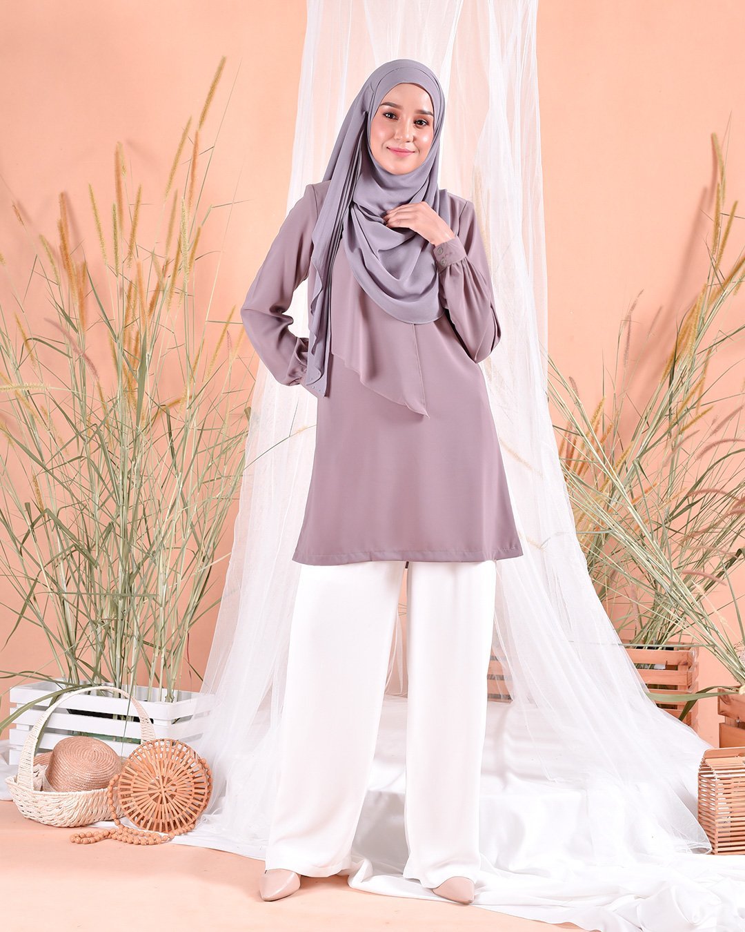 Blouse Ruffle Naomi - Lavender Purple