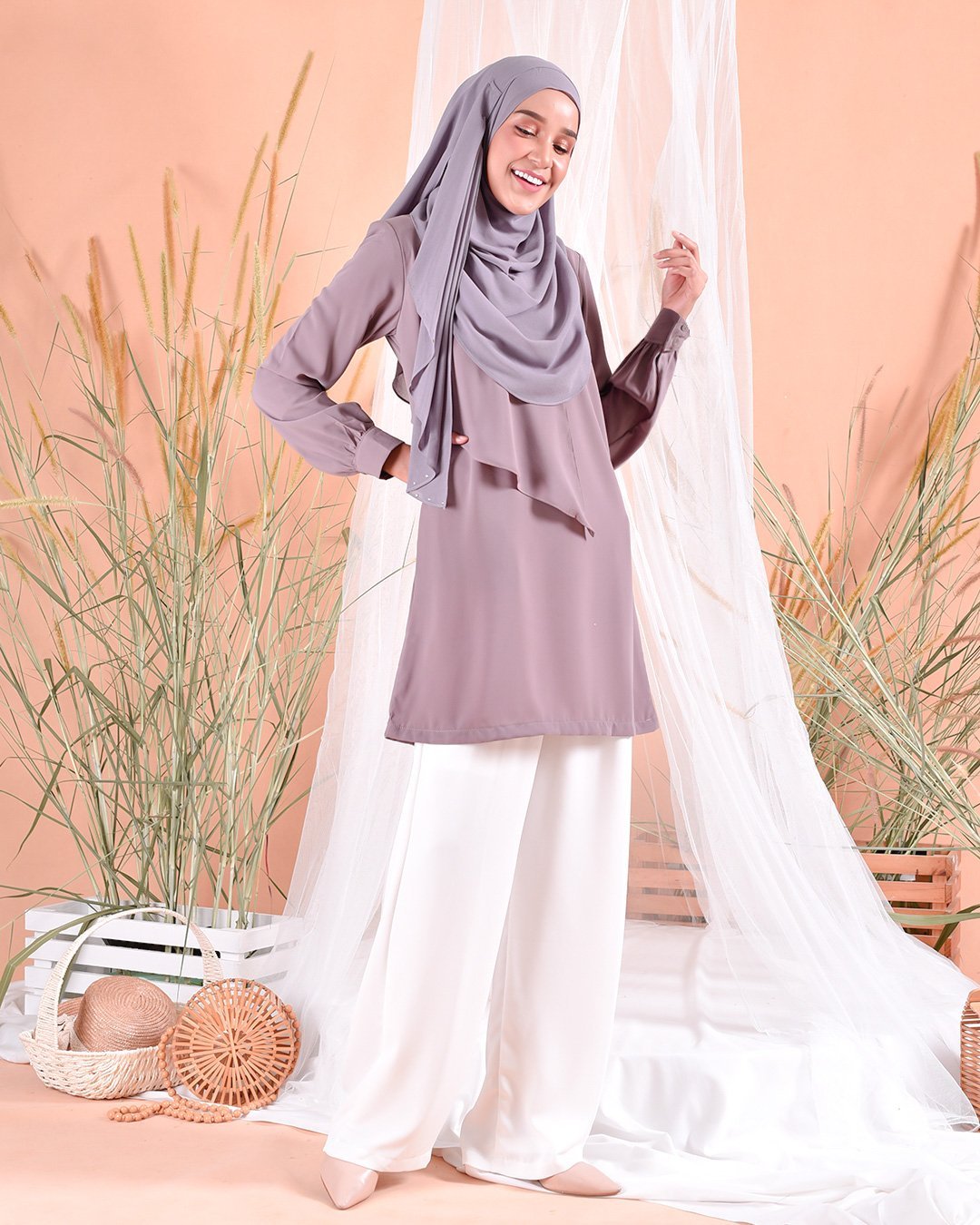 Blouse Ruffle Naomi - Lavender Purple