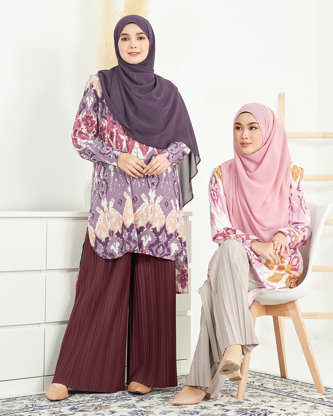 Blouse Tie Dye Fia - Rosemary Pink