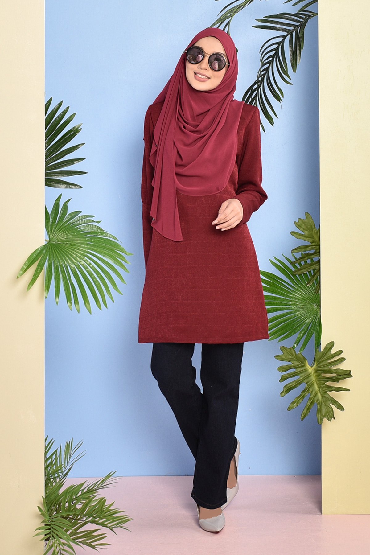 Blouse Vivy - Ruby Maroon