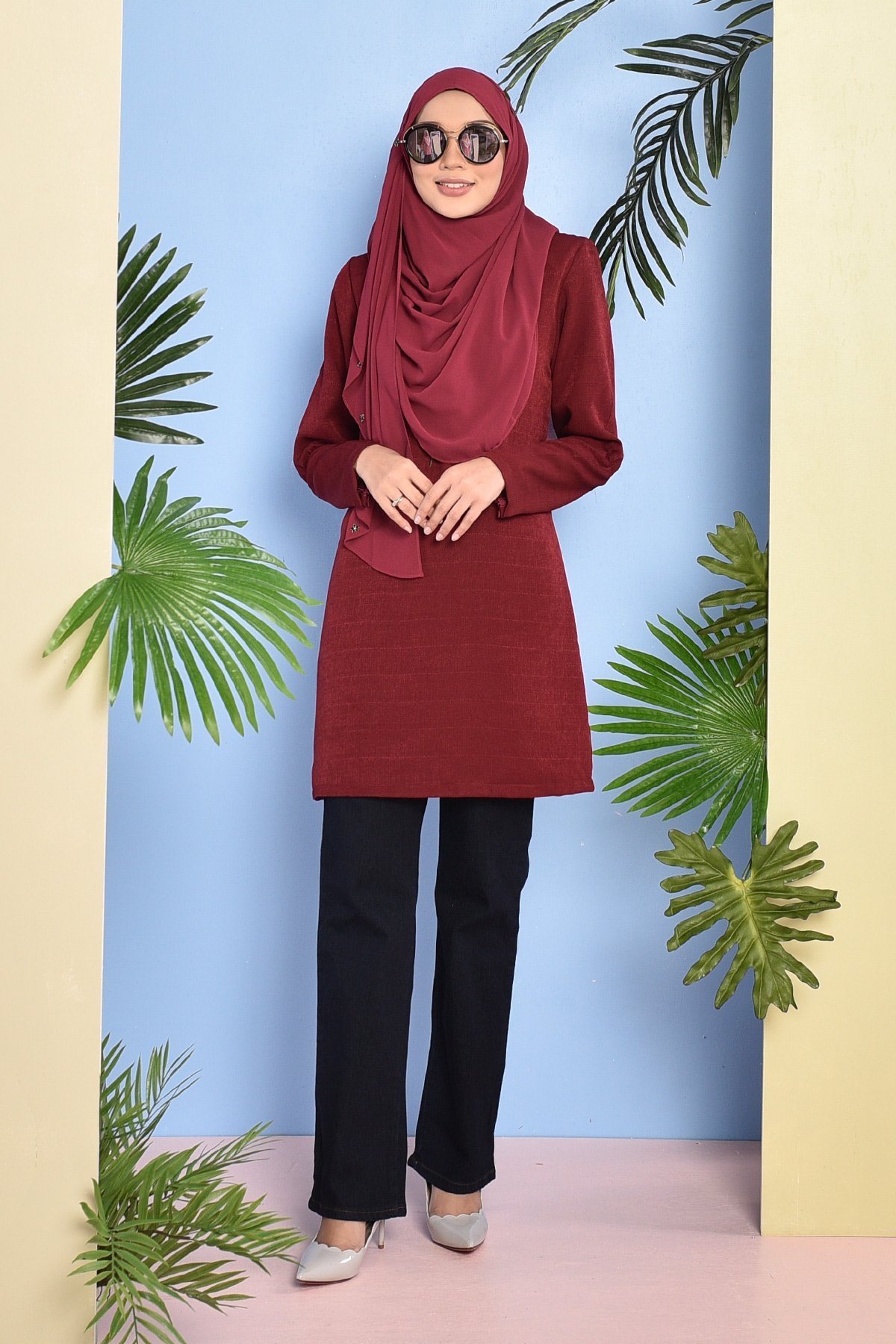 Blouse Vivy - Ruby Maroon