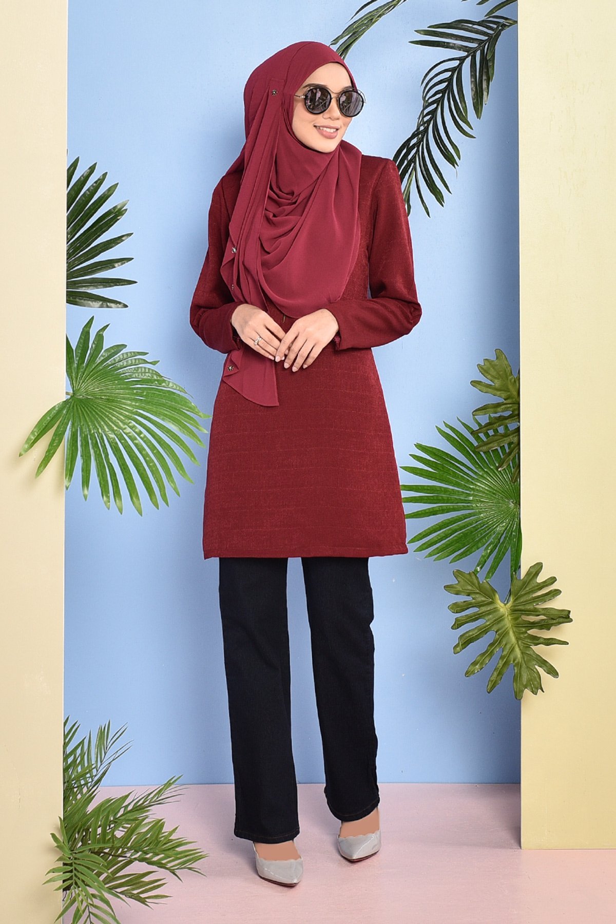 Blouse Vivy - Ruby Maroon