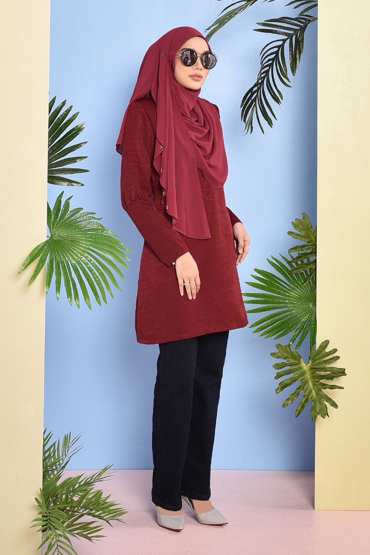 Blouse Vivy - Ruby Maroon