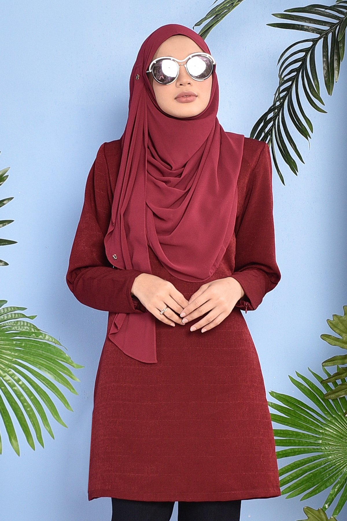 Blouse Vivy - Ruby Maroon