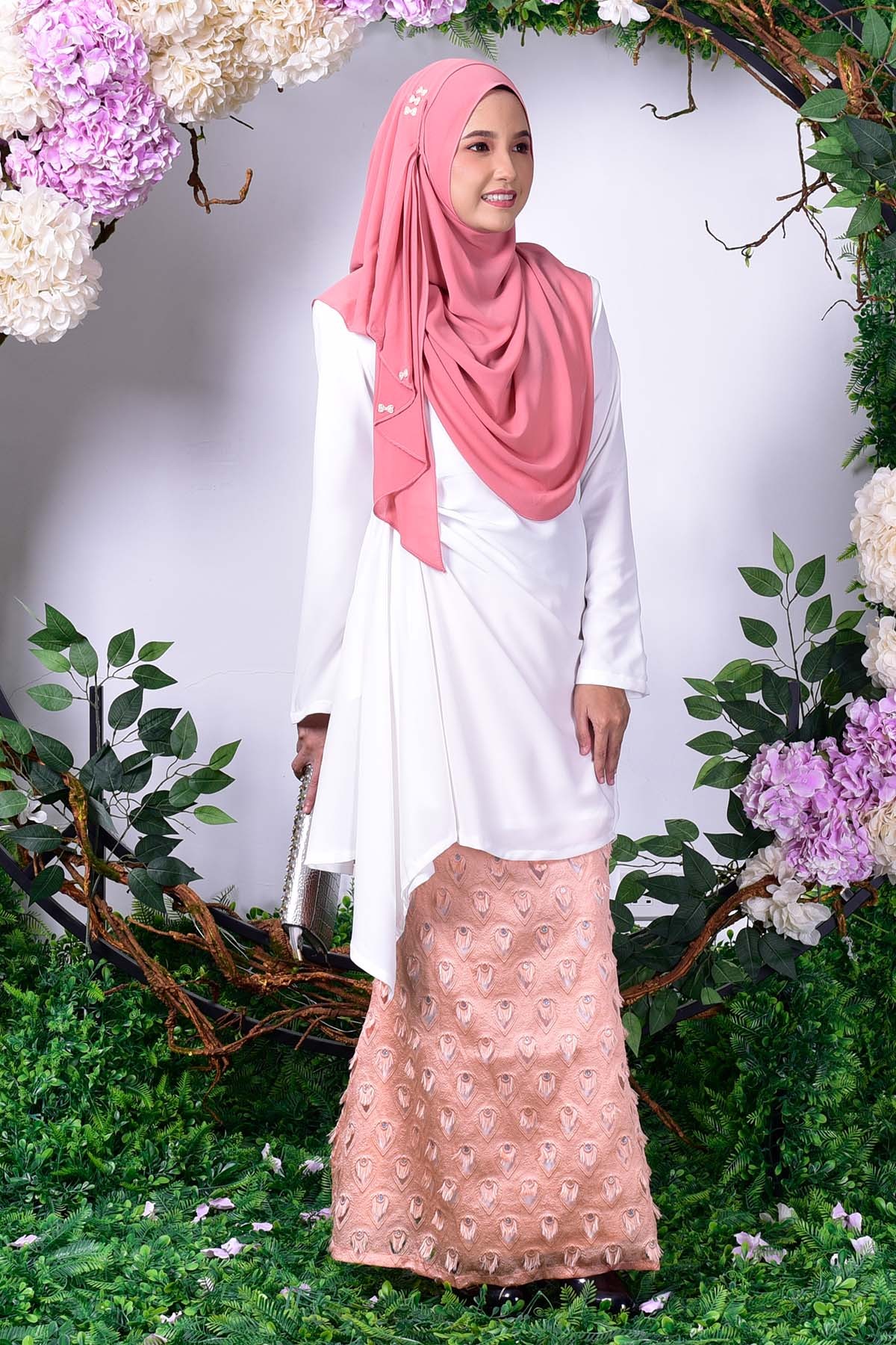 Baju Kurung Erine Waterfall - Honour White