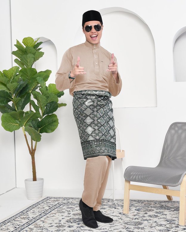 Baju Melayu Adam Regular Fit - Mocha Shot