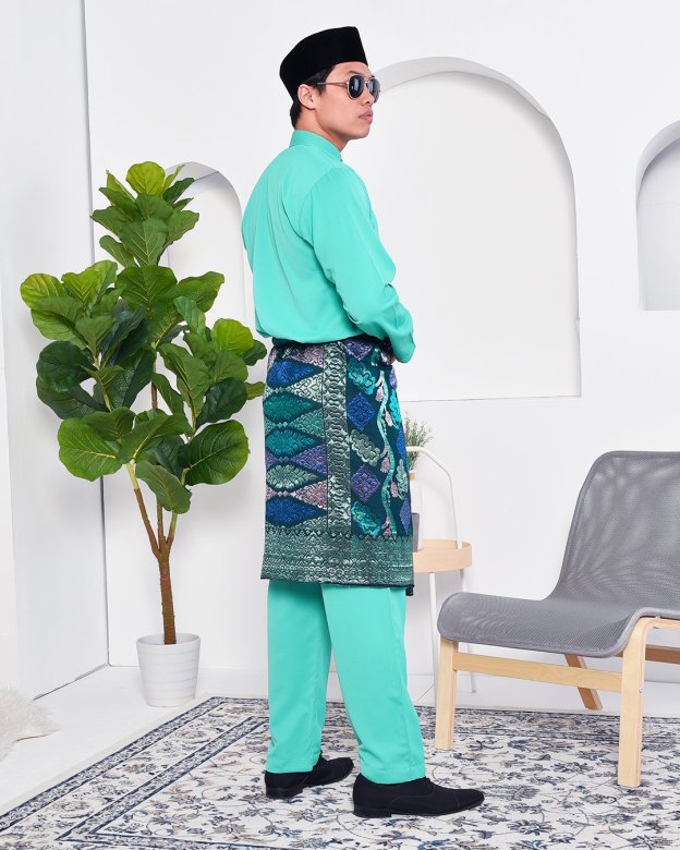 Baju Melayu Yusuf Slim Fit – Fiji Green