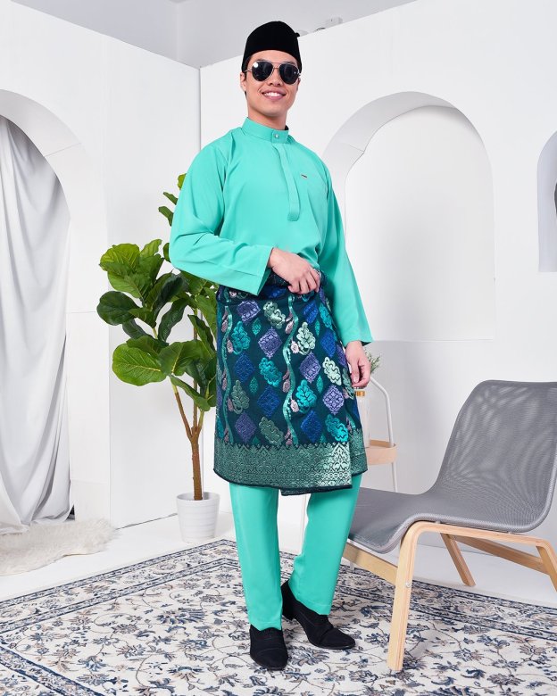 Baju Melayu Yusuf Slim Fit – Fiji Green
