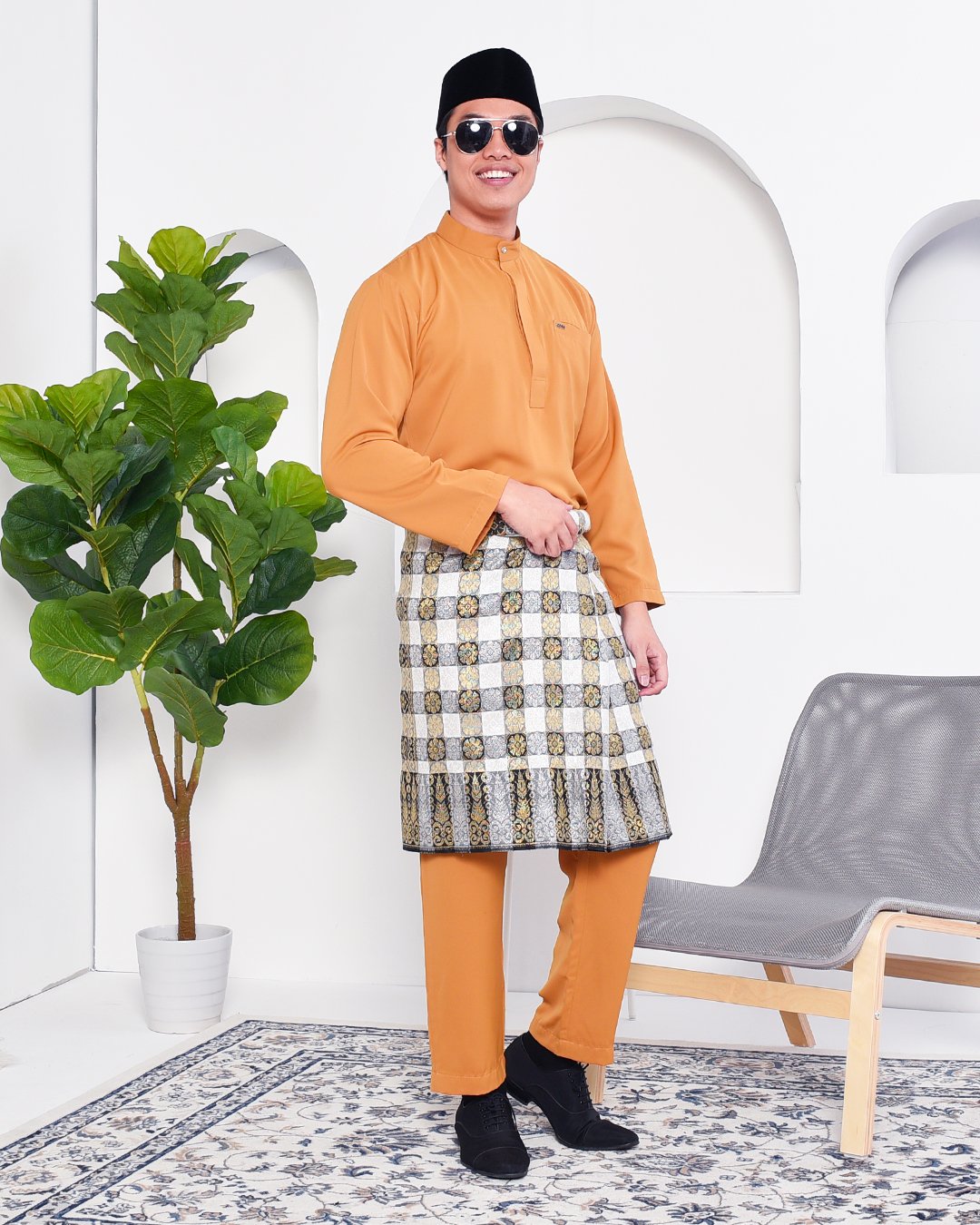 Baju Melayu Yusuf Slim Fit – Gold Coast