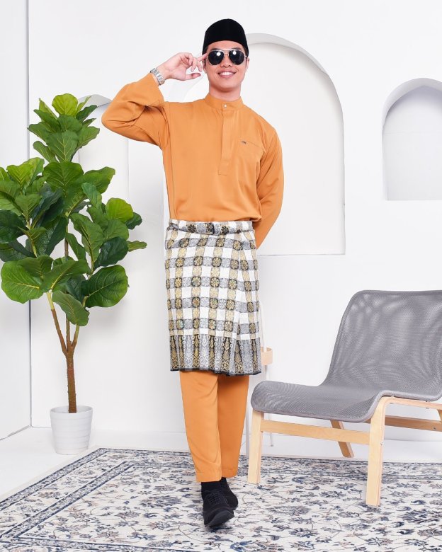 Baju Melayu Yusuf Slim Fit – Gold Coast