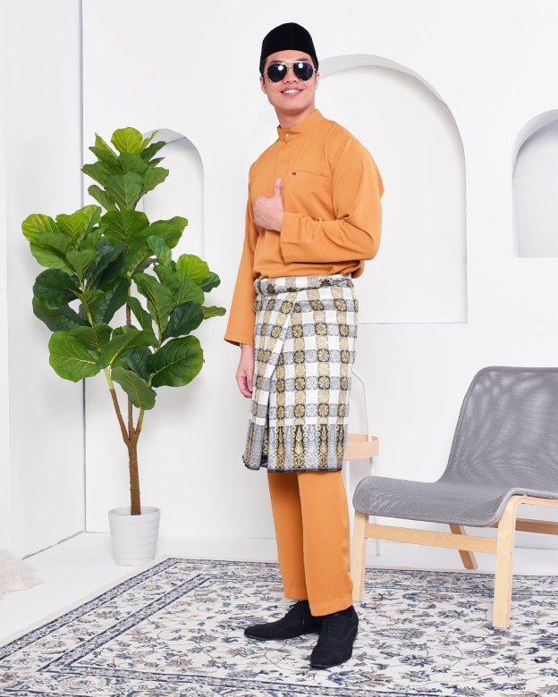 Baju Melayu Yusuf Slim Fit – Gold Coast