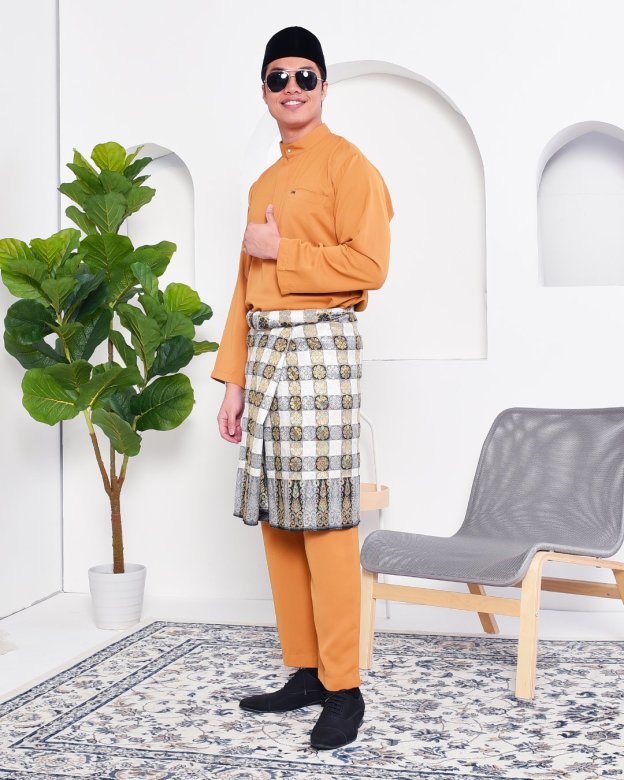 Baju Melayu Yusuf Slim Fit – Gold Coast
