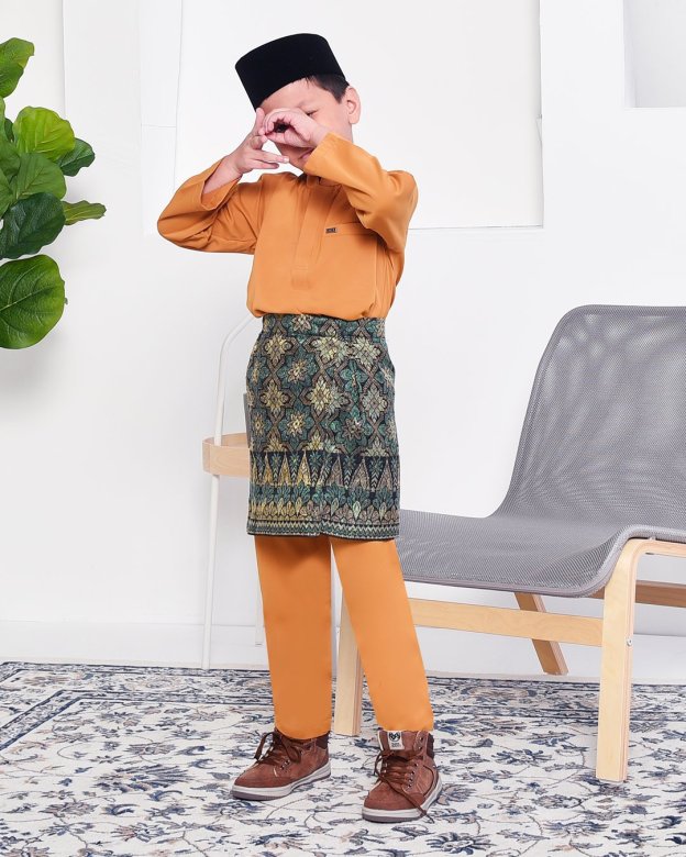 Baju Melayu Yusuf Slim Fit Kids - Gold Coast