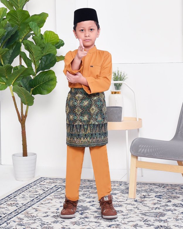 Baju Melayu Yusuf Slim Fit Kids - Gold Coast