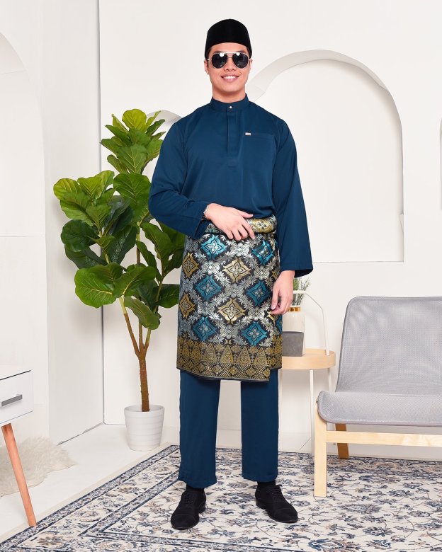 Baju Melayu Yusuf Slim Fit – Majestic Blue