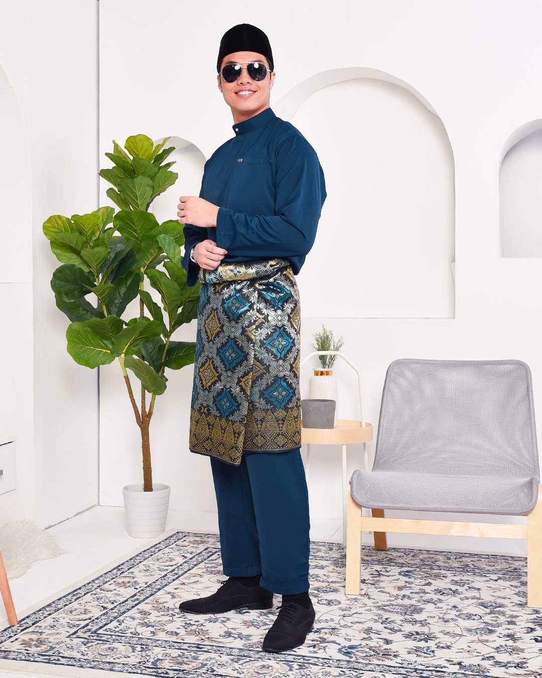 Baju Melayu Yusuf Slim Fit – Majestic Blue