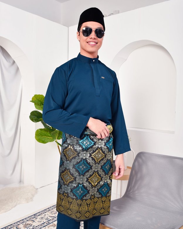 Baju Melayu Yusuf Slim Fit – Majestic Blue